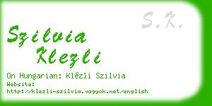 szilvia klezli business card